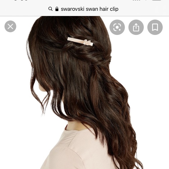 NWT Swarovski swan facet hair clip - Picture 6 of 7